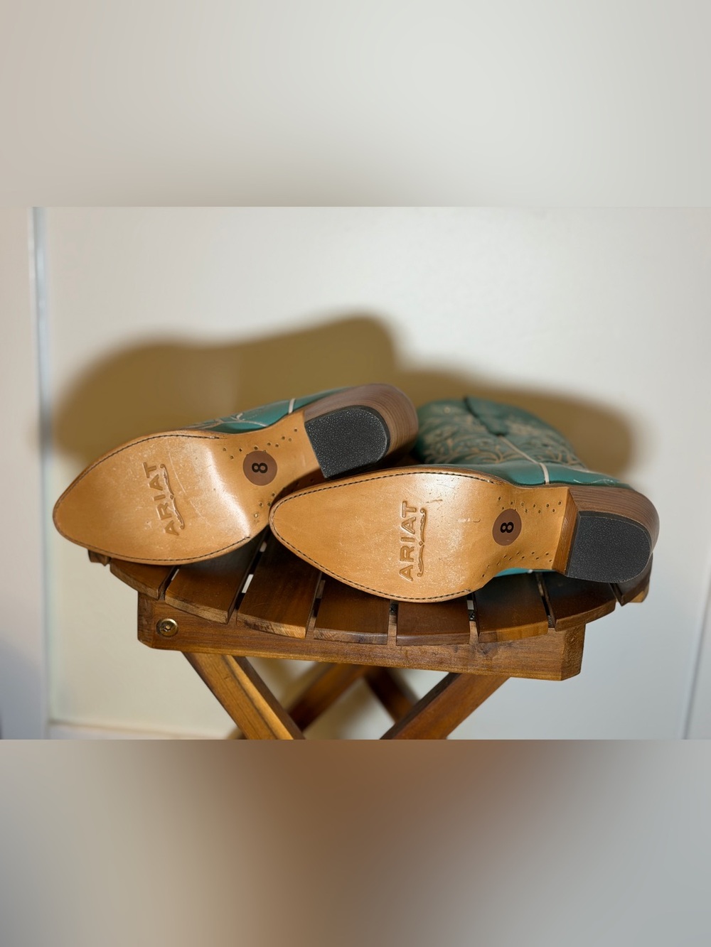 Ariat Romance Leather Western Boot TURQUOISE - Picture 6 of 14